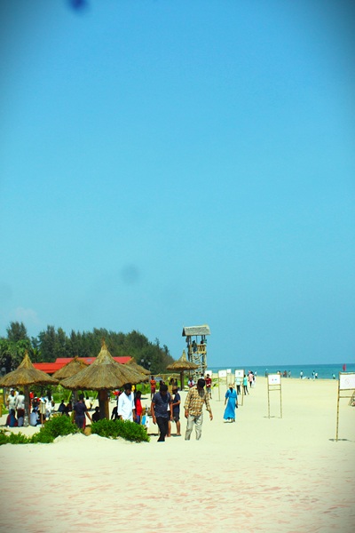 Eden Beach in Karnataka, a beautiful beach with golden sands and palm trees