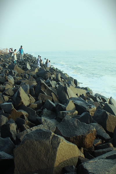 Rock Beach in Karnataka, featuring unique rock formations and coastal scenery