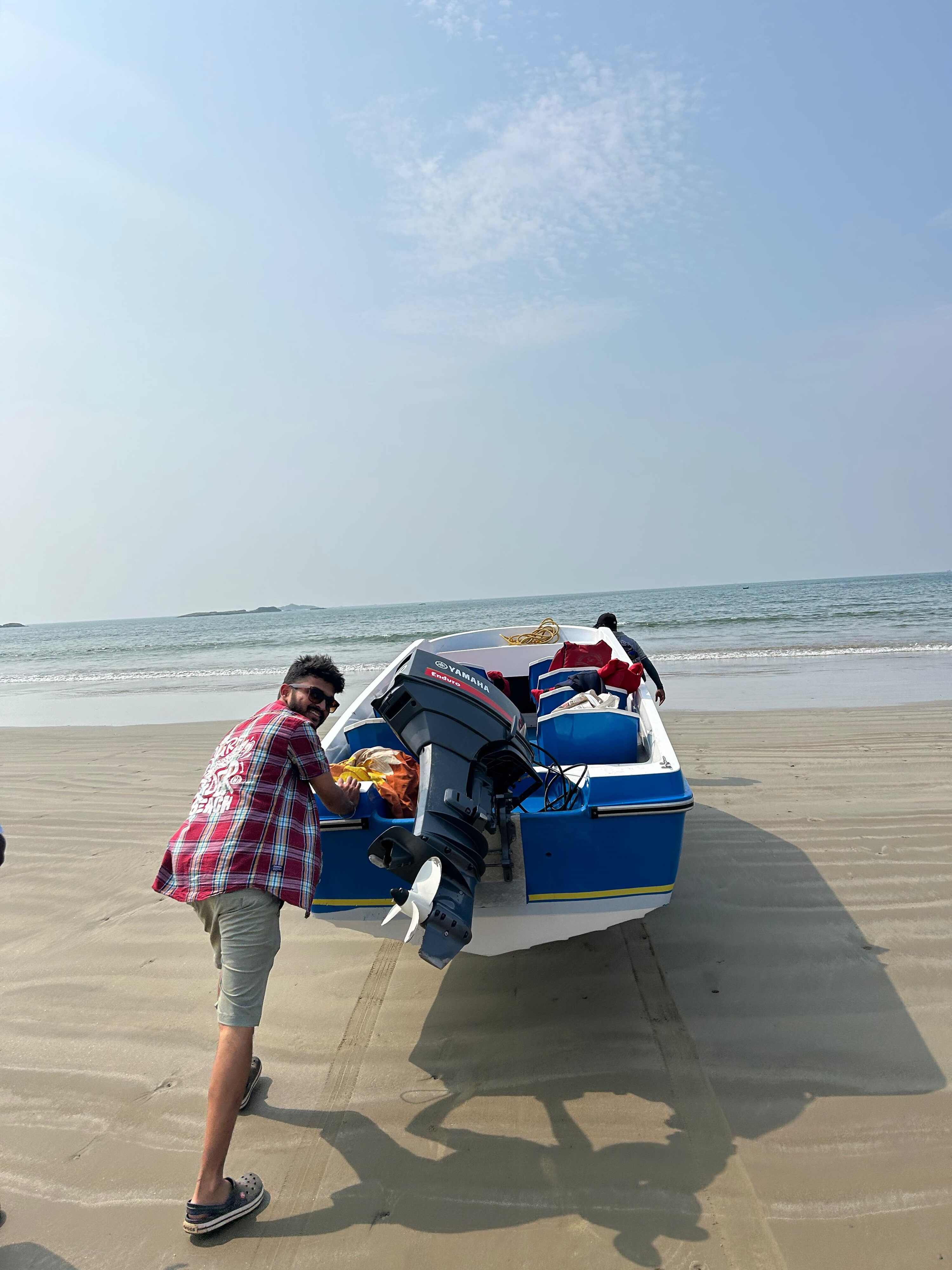 Scenic view of Netrani Island, a heart-shaped island in the Arabian Sea, ideal for scuba diving adventures