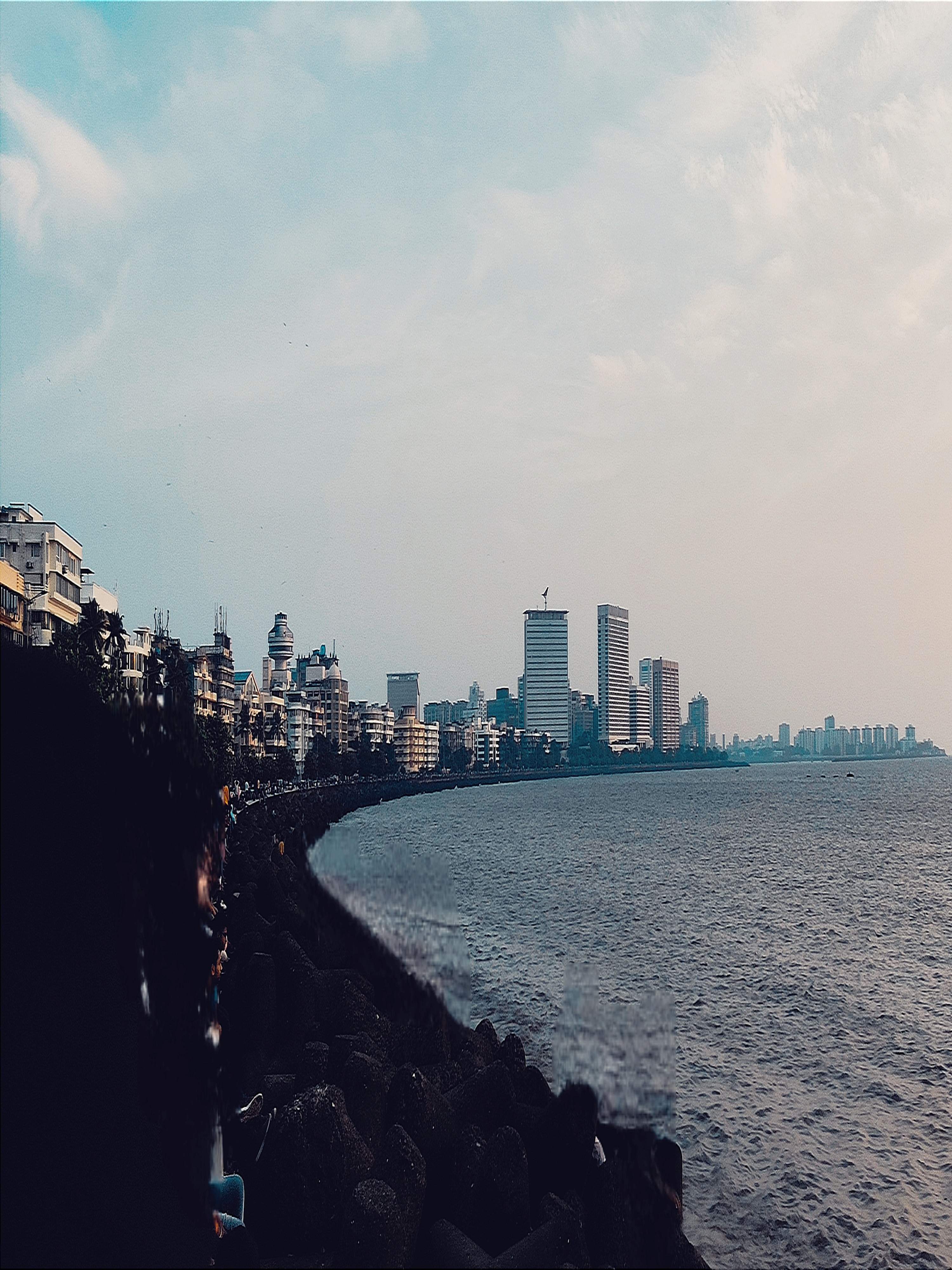 People relaxing and enjoying snacks at Marine Drive