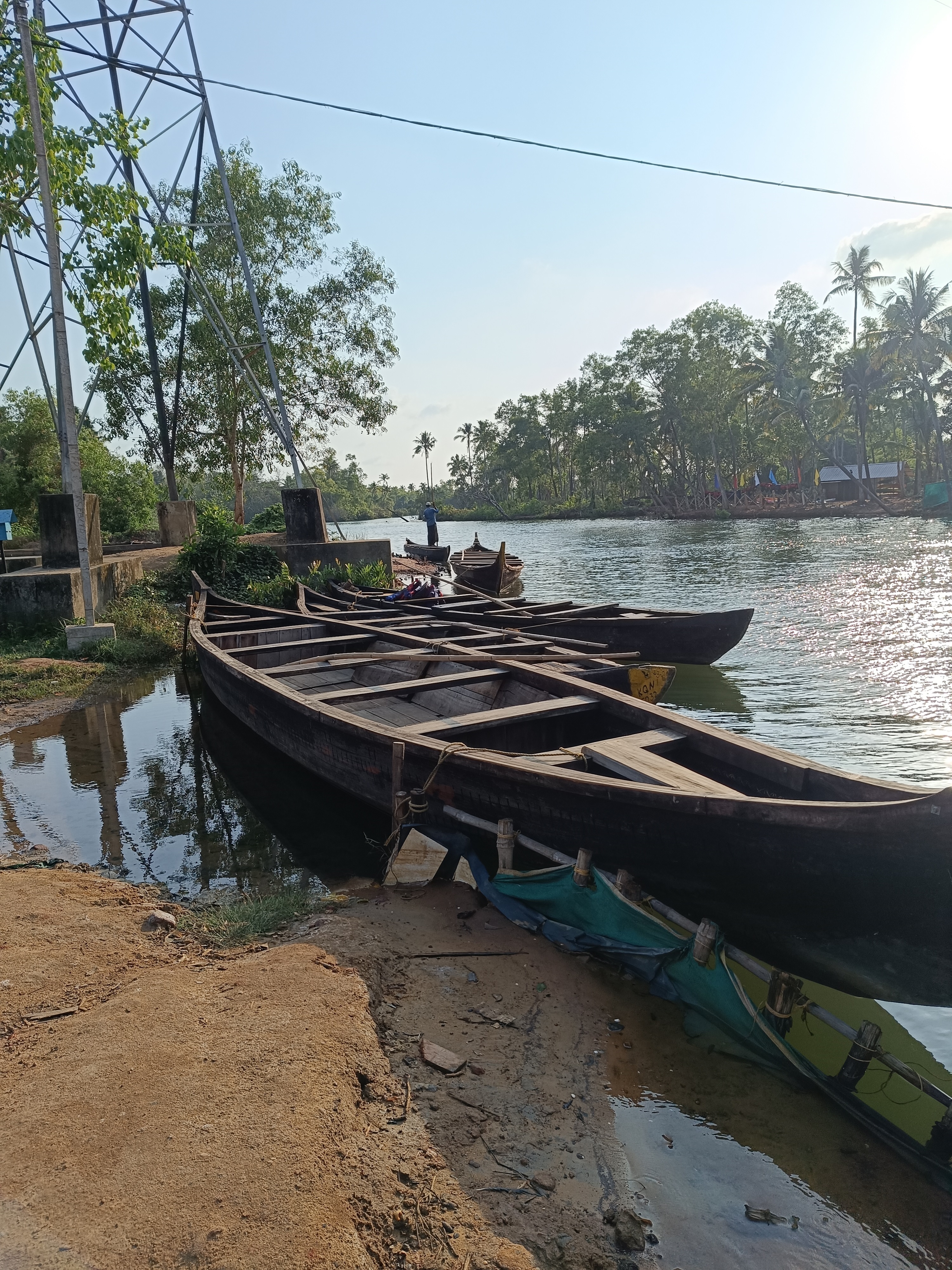 Kayaking in mangrove forest at Paruru, Varkala