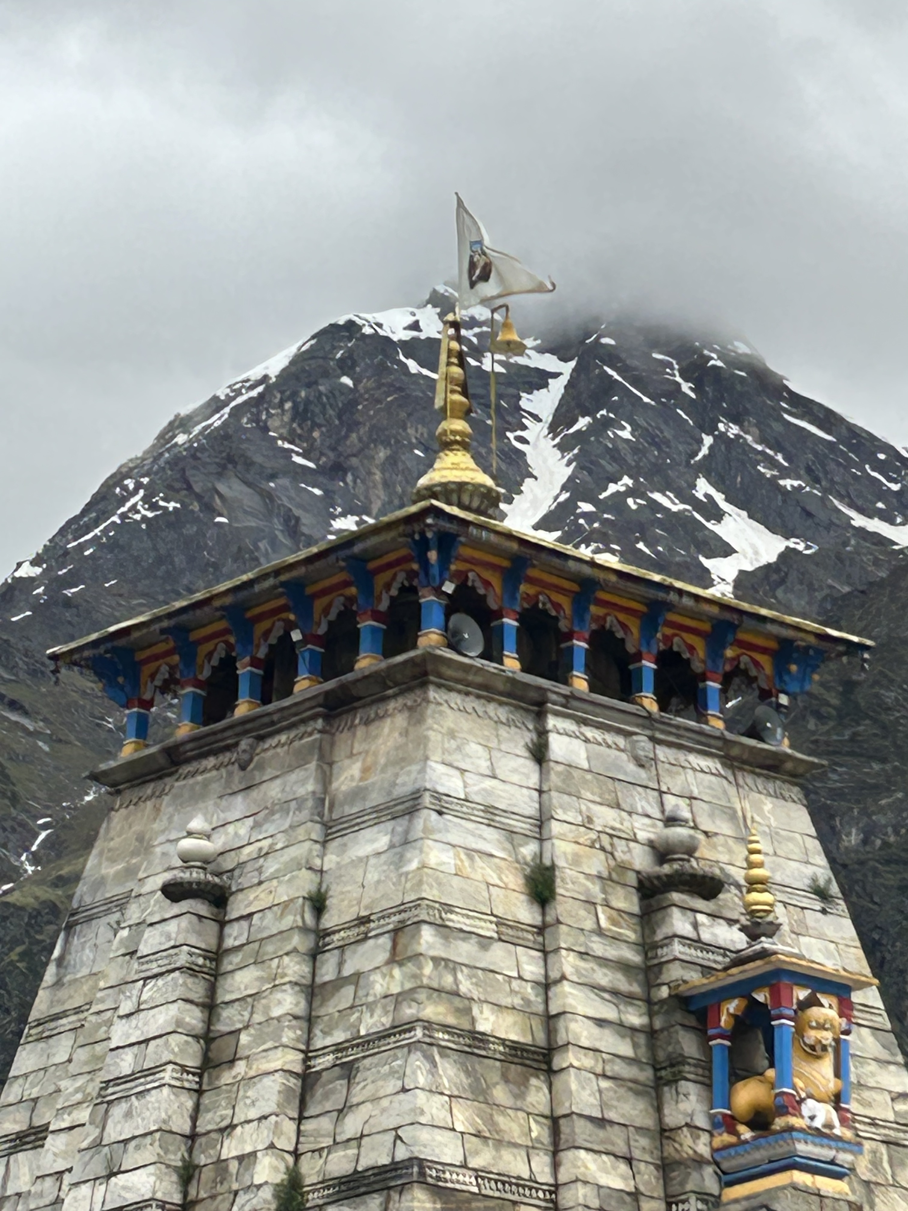 Majestic view of Kedarnath temple nestled in the Himalayas, Uttarakhand