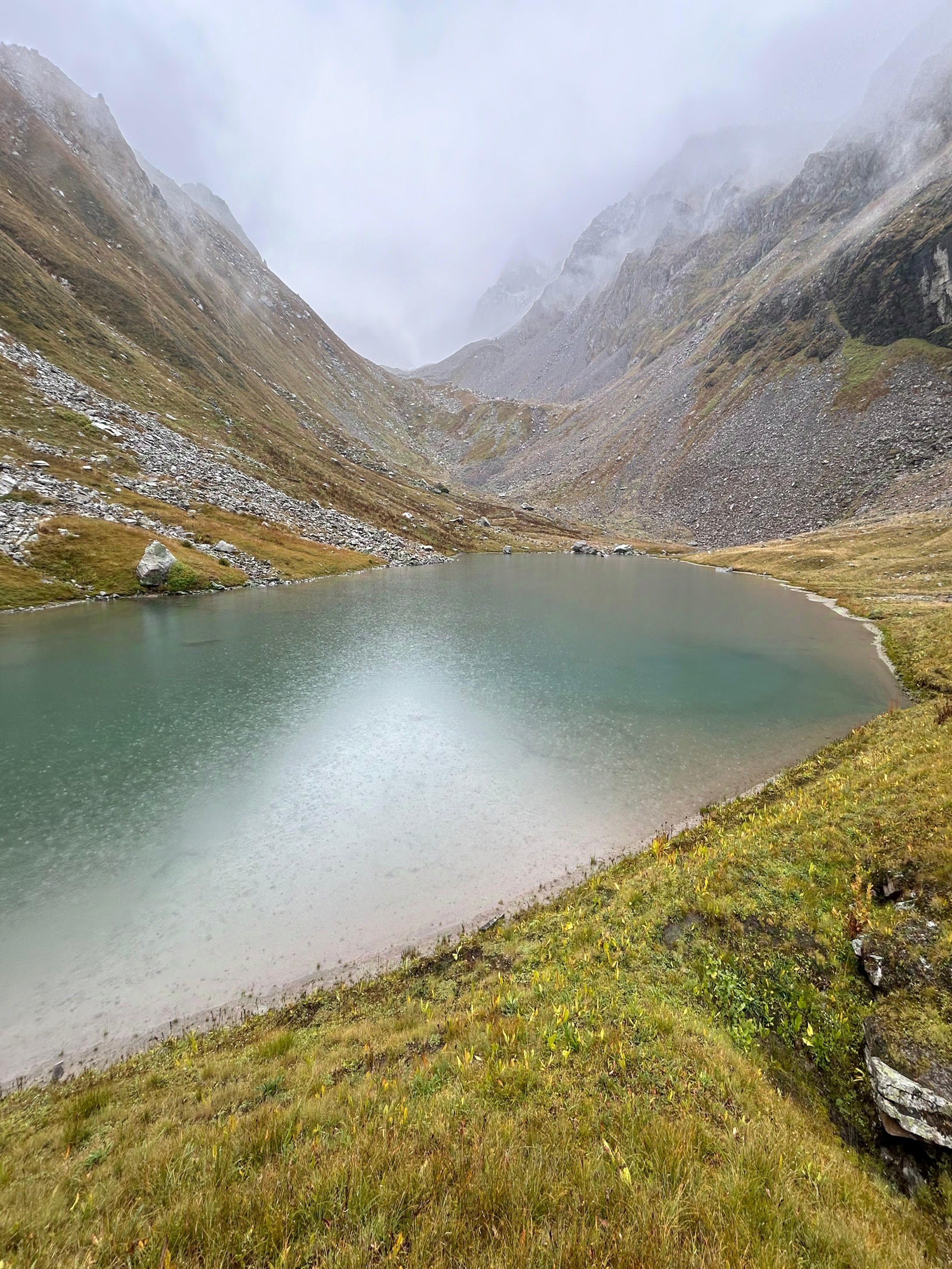 Chandernahan Lake at 13,200 feet with trident