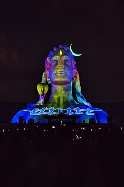 Adiyogi Shiva statue at Isha Foundation, a massive yogic symbol in Coimbatore